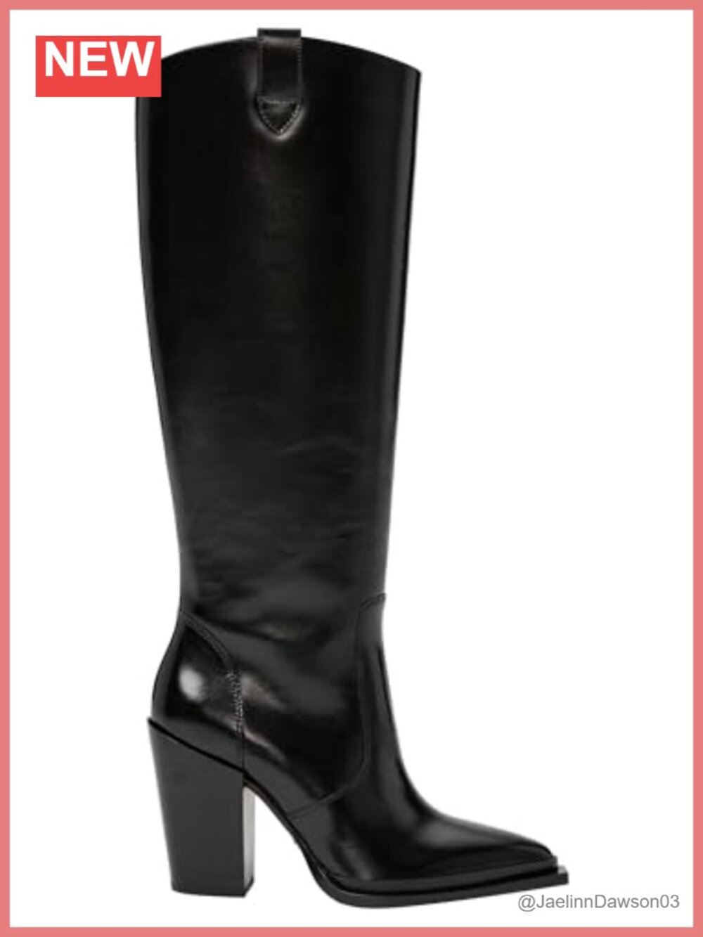 PAIGE Pacey Tall Boots Women's Leather Mid-Calf Block Heel